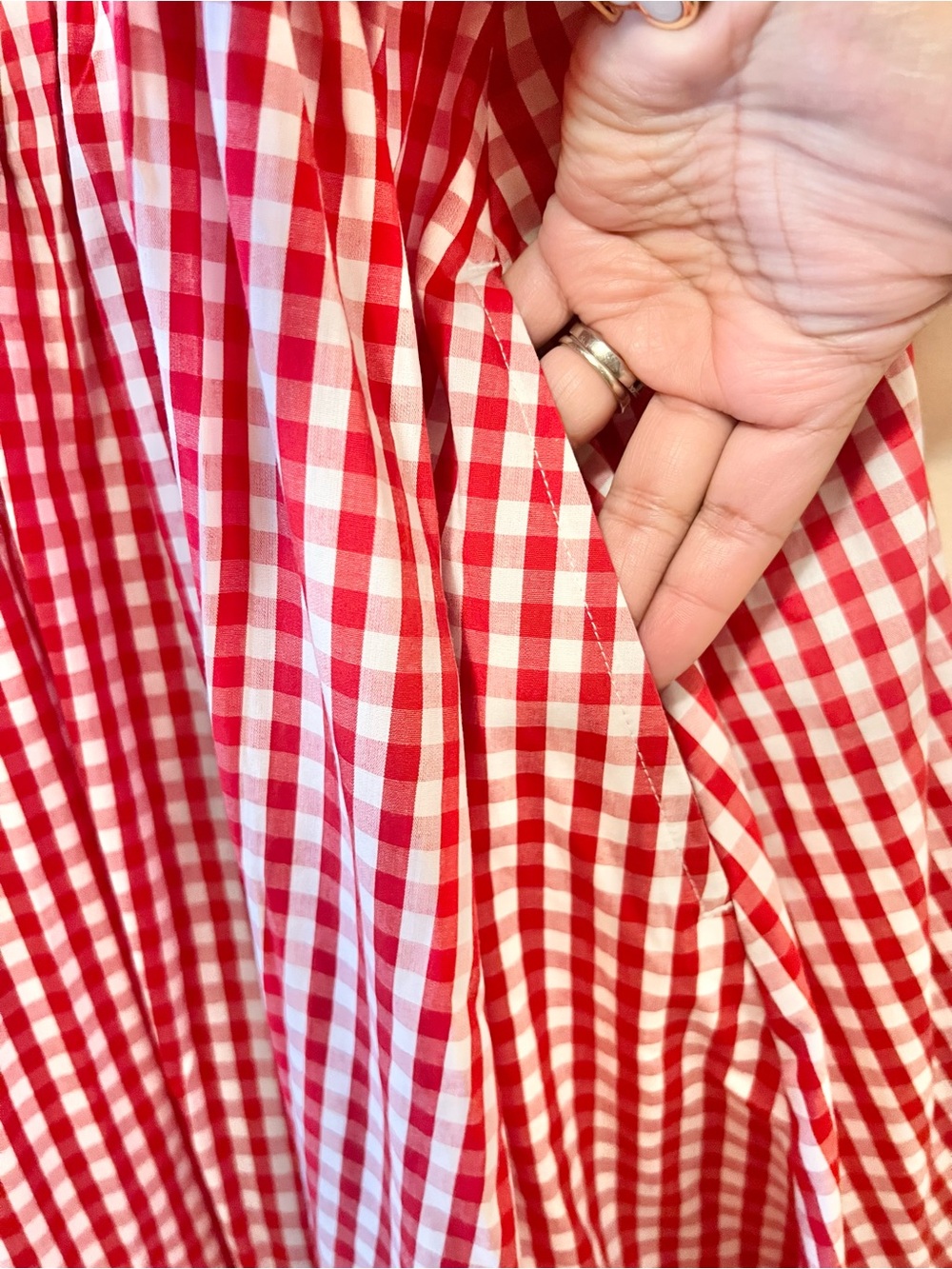 Abercrombie & Fitch Pink and Red Smocked Top - Picture 5 of 9